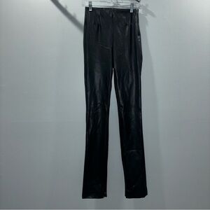 ZARA Black Faux Leather Pants with Zippers Size Small Never Worn
